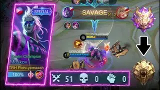 WHEN A MYTHICAL GLORY MOSKOV PLAYS IN MASTER RANK! EASY 51 KDA! - MLBB
