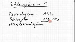 02.01 Zahlensysteme in C