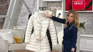 Gallery Belted Knee-Length Puffer Coat on QVC
