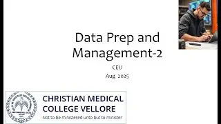 DATA PREPARATION PART - II _ DR. THAMBU DAVID