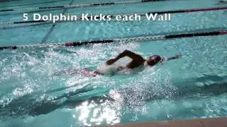 Lap Swim with Dolphin Kicks off Each Wall