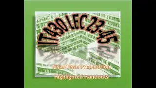 IT430 Highlighted Handouts Final term preparation Lec23-45