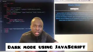 Dark  Mode Using HTML,CSS & JAVASCRIPT | Background Theme Changer | Ep 1|