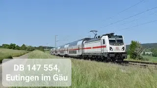 4K | DB 147 554 komt met Twindexx door Eutingen im G&auml;u als IC 2288 naar Stuttgart Hbf!