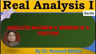 Lec-97 Absolute Maximum and Miniumum of a real valued function.