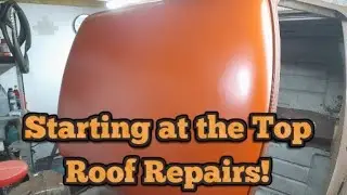 1974 MK3 Classic Mini Resto - Episode 3, Rusty Roof Repairs! Prep, Treatment and Primer!