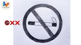 🚫🚭 Stop smoking ❌ poster drawing
