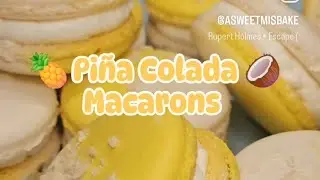 Pi&ntilde;a Colada Macarons
