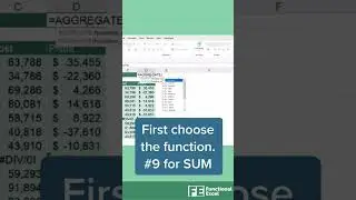 How to fix sum errors in excel! Use AGGREGATE. #exceltips