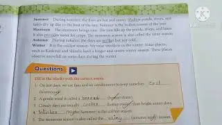 18/12/20 Friday Std-3rd Science C.W-Explaining Ch-12 Air, Water and Weather Topic-Seasons. Discussio