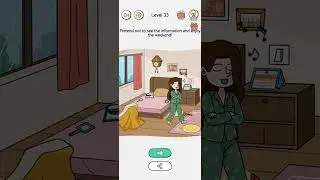 Brain Maze Story Level 33 Help Shirley find slippers and put them on.