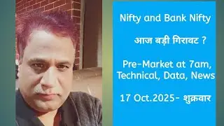 Nifty, Bank Nifty, Technical, Data,  Pre Market Update at 7 am,  17 Oct -2025