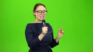 singer performs a song green screen