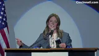 Ohio gubernatorial candidate Amy Acton speaks at the Cincinnati Democrats election night watch party