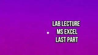 MS Excel Introduction In Urdu Part Last