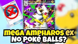 Mega Ampharos ex No Poke Balls | Mega Rising | Pokemon TCG Pocket