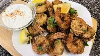 The CRISPIEST Fried Jerk Shrimp with Homemade Ranch Dipping Sauce | How to Make Fried Jerk Shrimp