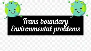 Transboundary environmental problems