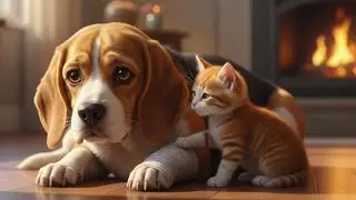 Mama Cat Rescue in the Forest: Caring for a Hurt Puppy at Home 🌲🐶