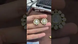 92.5 silver moissanite studs #jewelry #trending #jadaujewellery