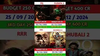 og vs pushpa 2 vs RRR vs bahubali 2movie box office collection Comprison