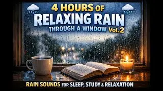 🌧️ 4 HOURS OF RELAXING RAIN THROUGH A WINDOW | RAIN SOUNDS FOR SLEEP, STUDY & RELAXATION  Vol.2🌧️