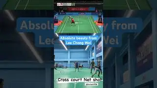 Lee Chong Wei Cross court net shot trickshot #badminton #lcw #lindan #viralshorts #deception