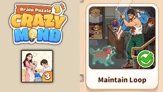 Brain Puzzle 3 Crazy Mind level 52 | maintain loop Gameplay