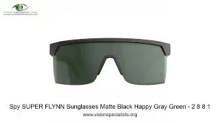 Spy SUPER FLYNN Sunglasses Matte Black Happy Gray Green   2 8 8 1