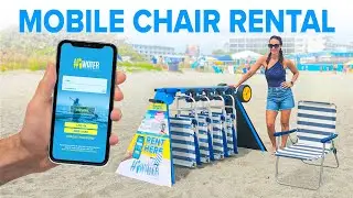 Mobile Chair Rental Rack - Rent chairs with phone on the beach or anywhere! Solar Power Business