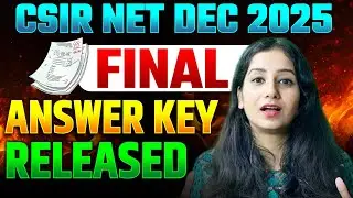 CSIR NET FINAL ANSWER KEY RELEASED