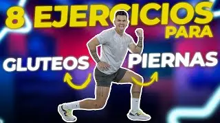 8 EJERCICIOS para Tonifica PIERNAS y GLUTEOS en Solo 20 Min &iexcl;Entrena en Casa! 🍑