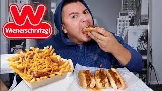 Wienerschnitzel MUKBANG Chili Cheese Dogs, Chili Cheese Fries