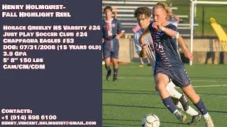 Henry Holmquist Soccer Highlights Fall 2023 | Sophomore Year