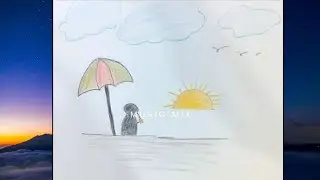 “Beautiful Sunset Drawing | Easy Creative Art for Beginners 🌅✏️”