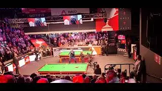 John Higgins walk on at The Crucible World Snooker Championship Monday 21 April 2025
