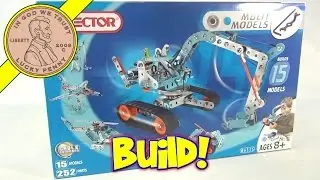 Erector Set - 15 Multi Models 252 Parts Cable Command No. 6515, 2004 Meccano Toys
