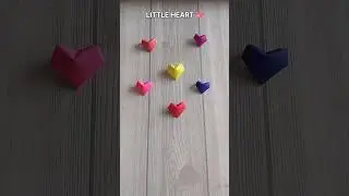 LITTLE HEART ORIGAMI| TUTORIAL| HOW TO MAKE A CUTE PAPER LITTLE HEART CRAFT| FOLDING| ART