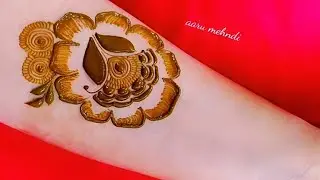 Simple gulf style arabic mehndi design |Front hand dubai henna design |Floral arabic henna design