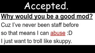 Minecraft Staff Applications, But You Lose Brain Cells