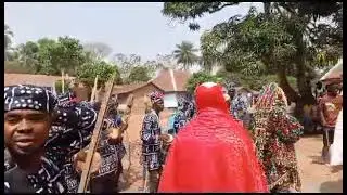 African village life in Sierra Leone , cultural and musical events in Temne language