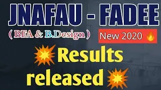Jnafau BFA & B.Design Results 2020 | Download Rank card | Checkout Results here👇 #jnafau #fadee2020
