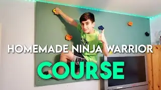 Ninja kid DESTROYS Epic Homemade Ninja Warrior obstacle course  - ANW at home | Full Time Ninja