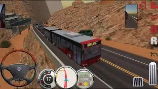 long bus on dangerous desert road! | extreme mountain drive in heavy traffic