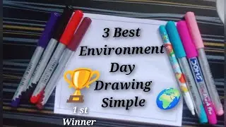 How To draw Earth Day Poster Drawing 🌍 | Save Earth project Chart making ideas |Easy Way |Simple art