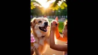 Little Girl & Puppy's Perfect High-Five Moment!