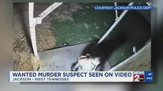 Wanted murder suspect seen on video in Jackson, TN