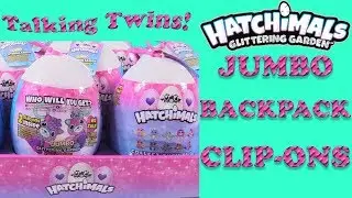 Hatchimals JUMBO Surprise Clip-ons | Talking Twins! | (2018)