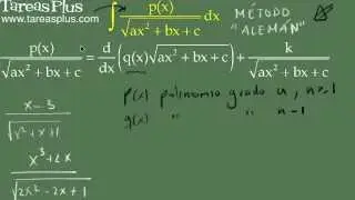 El método Alemán para integrales irracionales parte 1