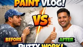 Sirf Putty Se Wall Ka Full Makeover 😍 | Paint Vlog&rdquo; kya  tum log kar sakte ho